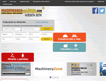 Tablet Screenshot of maquinariaenlinea.com